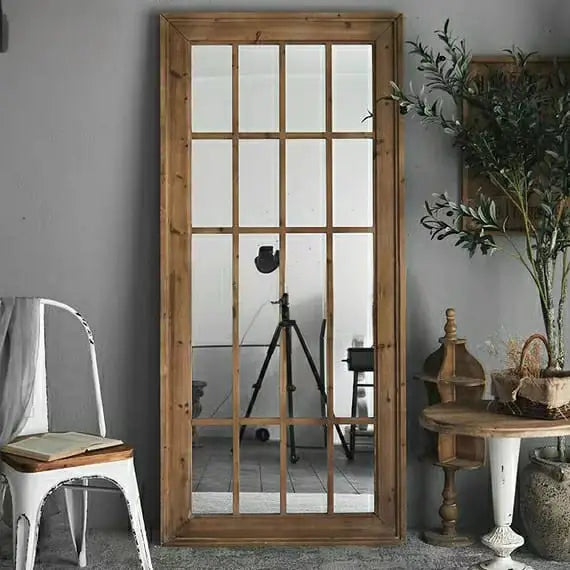 JONSON Rustic Windowgrill Standing Mirror