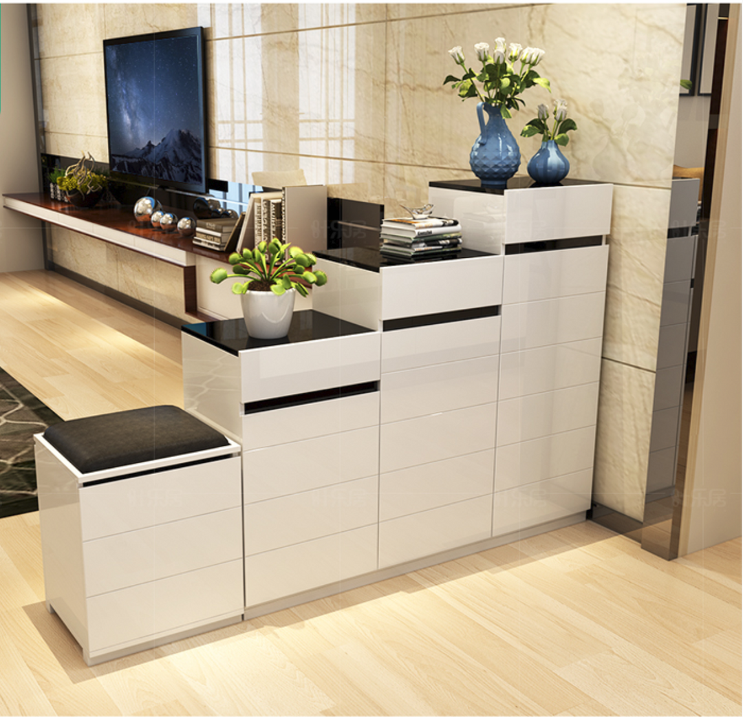 WILLIAM Contemporary Stackable Shoe Cabinet Bench