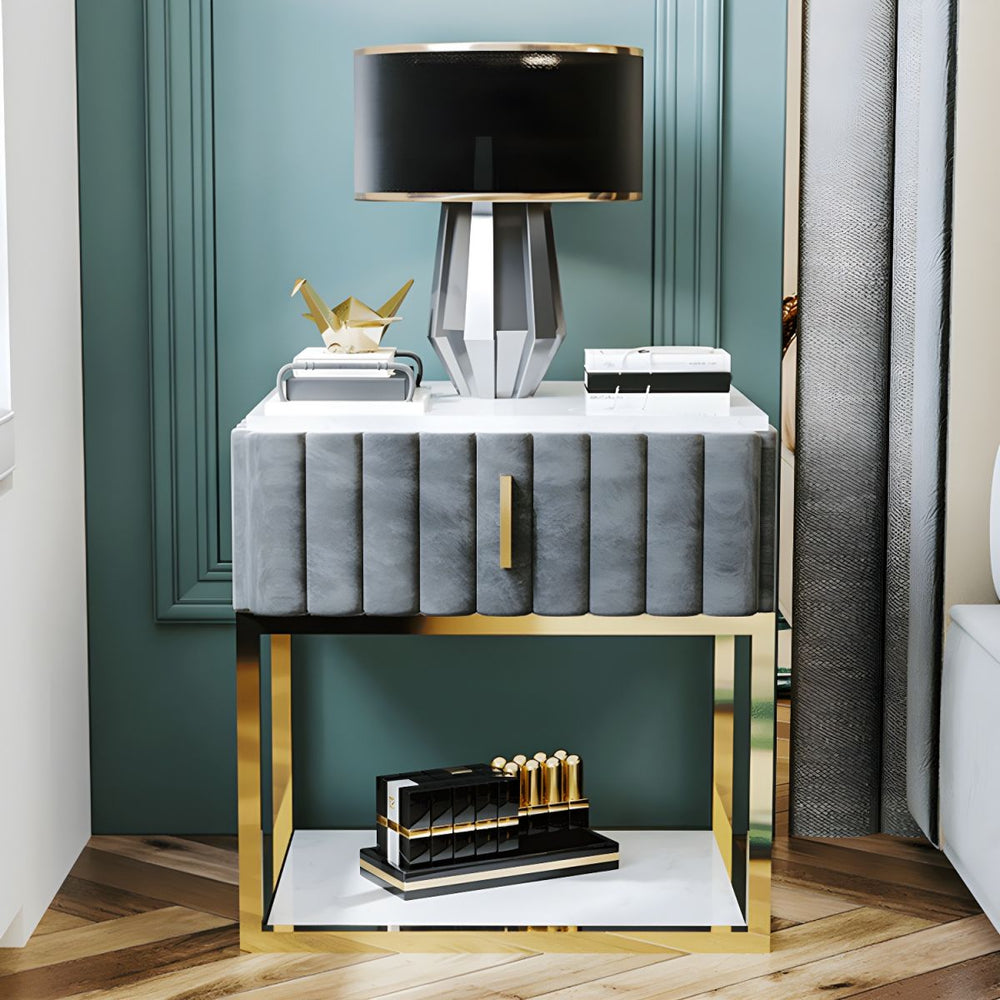 KIRSTY Modern Marble Bedside Table