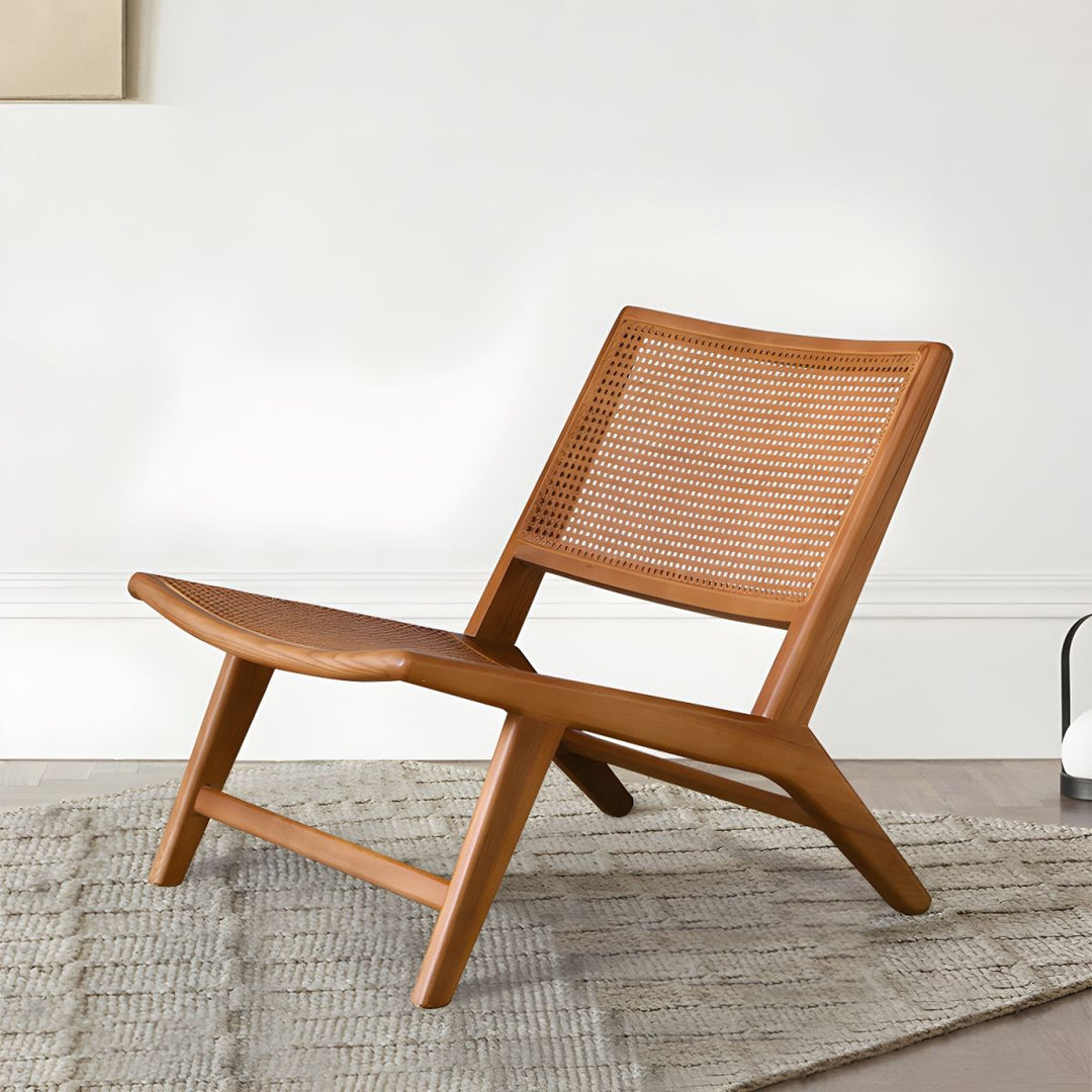 DWIGHT Rustic Solid Wood Lounge Chair