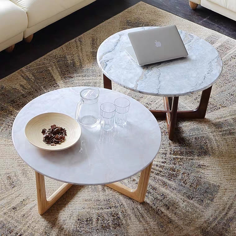 ZOHAR Round Marble Coffee Table