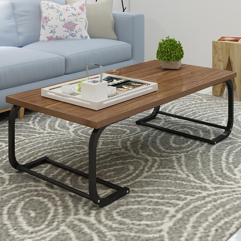 ZEVULUN Rustic Industrial Raw Wood Coffee Table