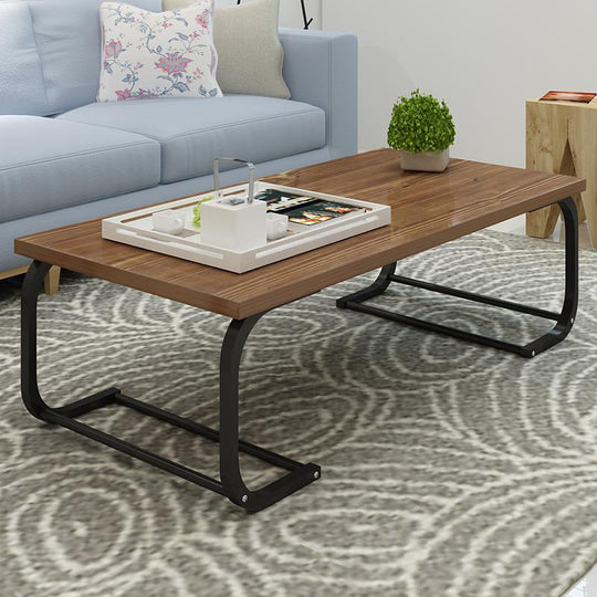 ZEVULUN Rustic Industrial Raw Wood Coffee Table