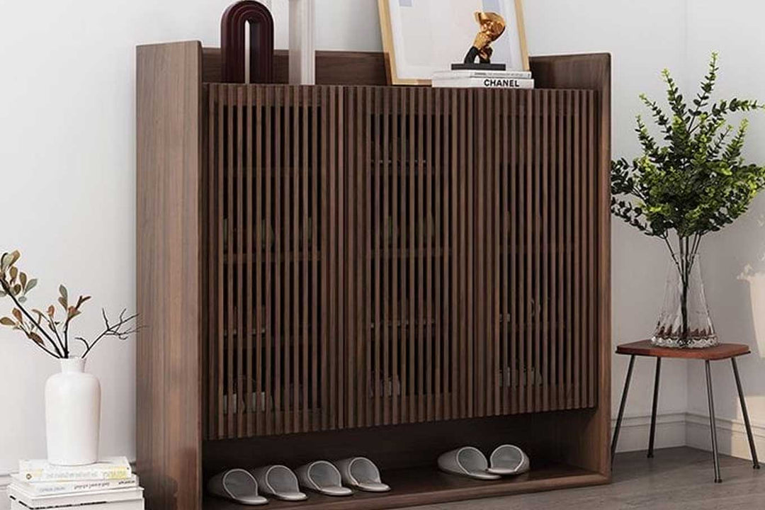 JOAKIM Rustic Solid Wood Shoe Cabinet