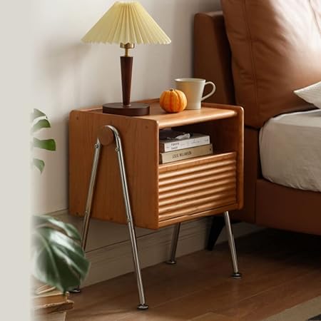 ORION Modern Solid Wood Bedside Table