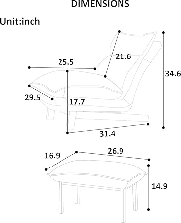 FIONN Scandinavian Fabric Recliner Armchair