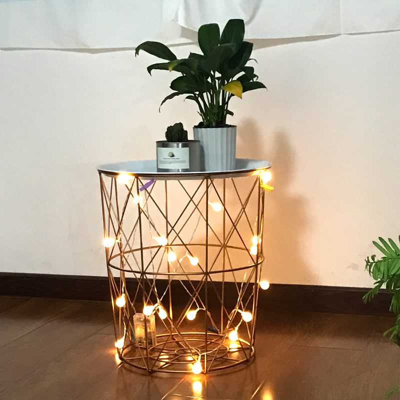 GAYE Versatile Gold Metal Frame Side Table