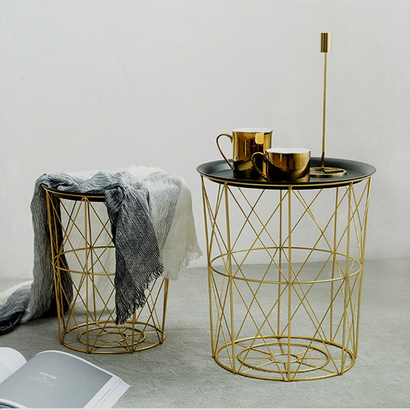 GAYE Versatile Gold Metal Frame Side Table