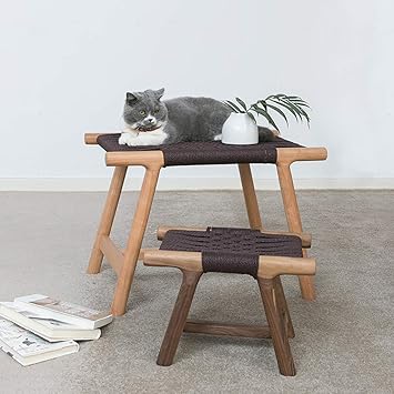 CIARÁN Rustic Solid Wood Rattan Bench