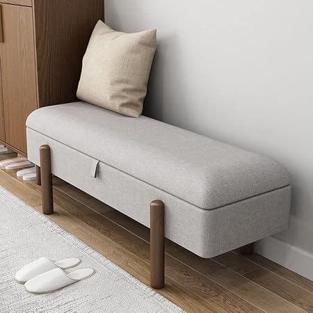 HJITO Scandinavian Fabric Storage Ottoman