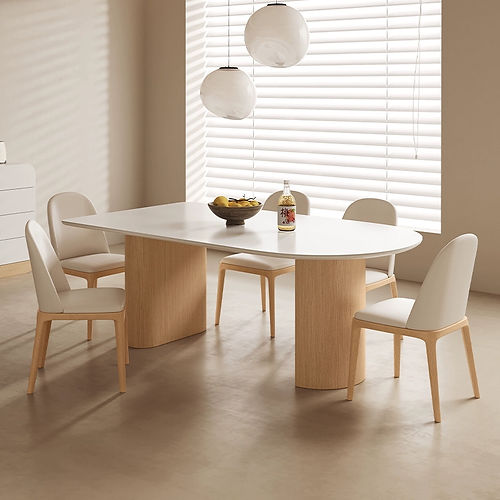 THIBAULT Japandi Solid Wood Dining Table