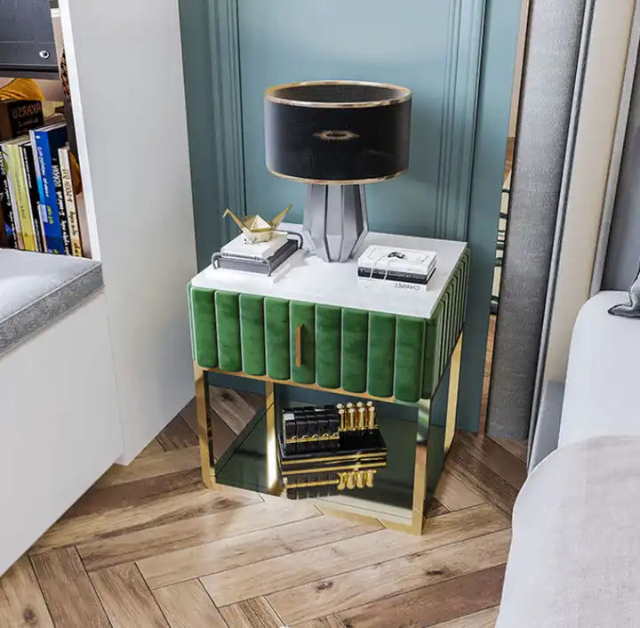KIRSTY Modern Marble Bedside Table
