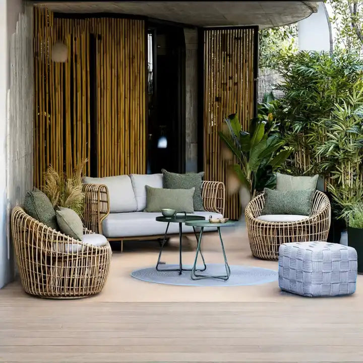 ZENO Modern Outdoor Rattan Sofa