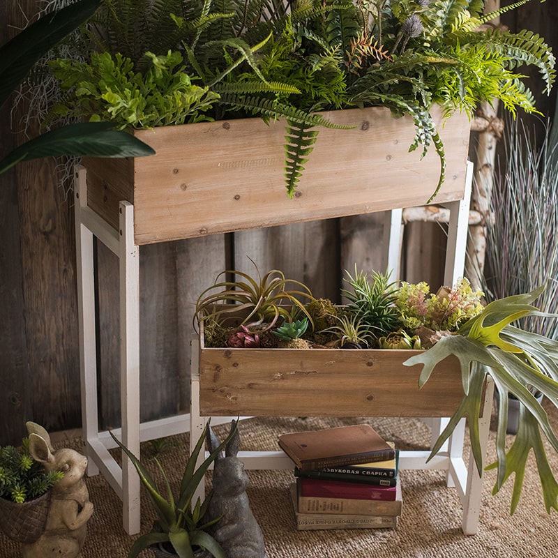 PETROS Rustic Solid Wood Planter