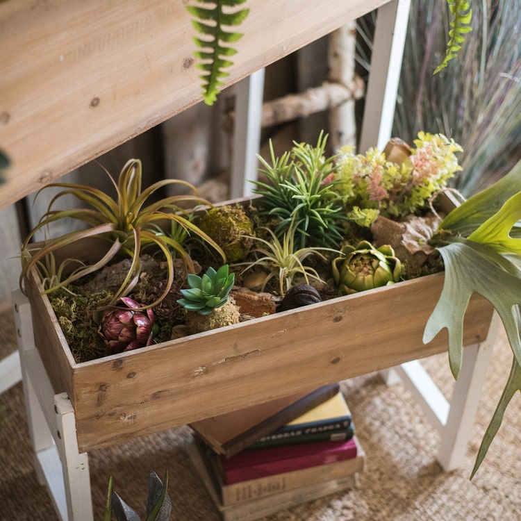 PETROS Rustic Solid Wood Planter