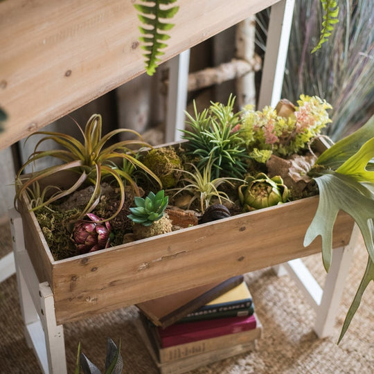 PETROS Rustic Solid Wood Planter