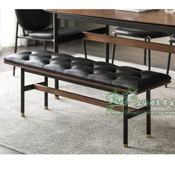 LEONIDAS Vintage Solid Wood Dining Bench