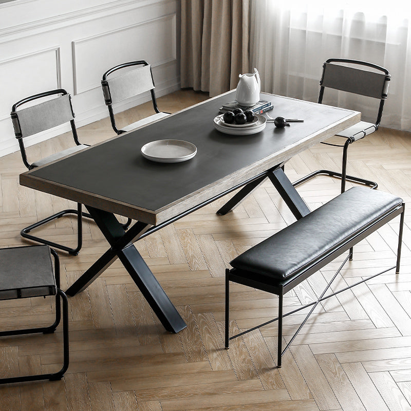 RAUL Industrial Solid Wood Dining Table