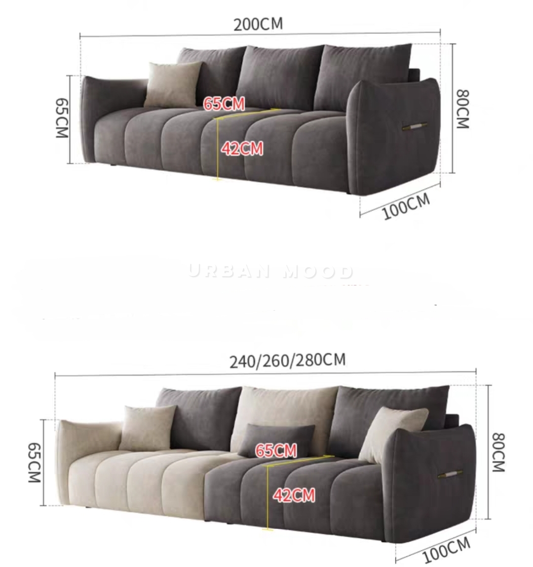 TERIZLA Modern Velvet Sofa