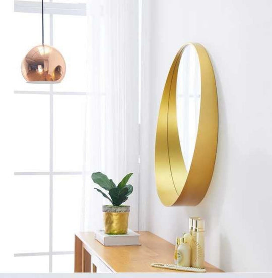 HARLO Solid Wood Round Wall Mirror