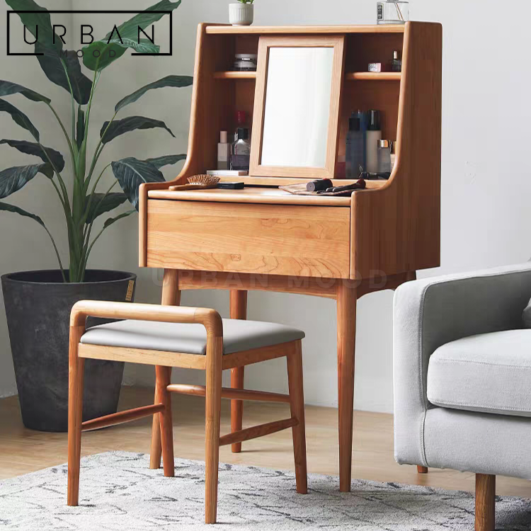 YAGO Rustic Solid Wood Vanity Table