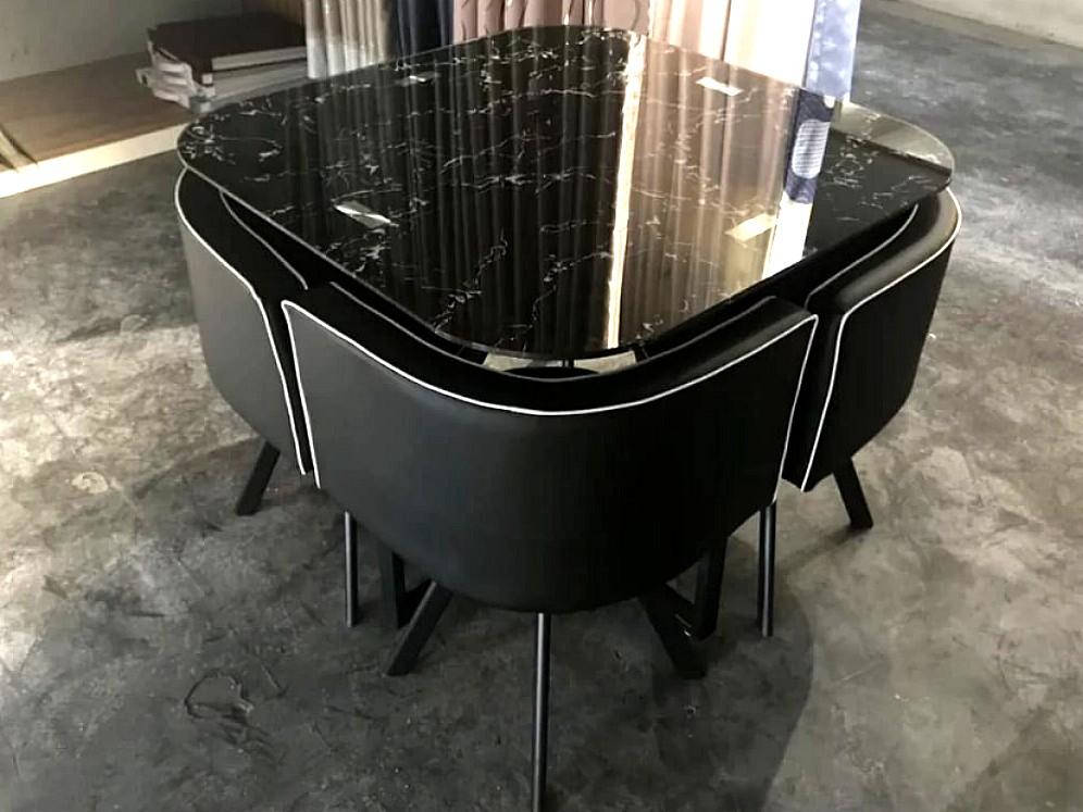 ZANE Marble Dining Table And Chairs