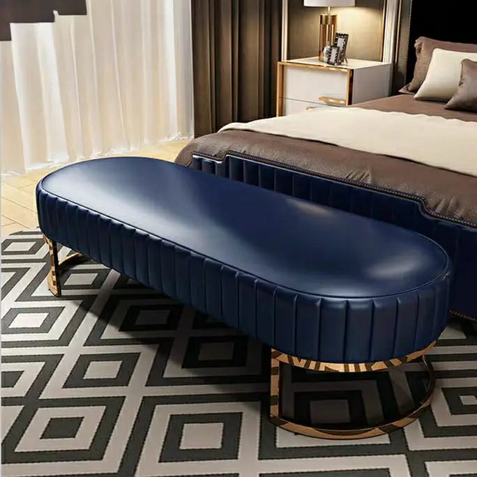 DYNA  Victorian Faux Leather Ottoman