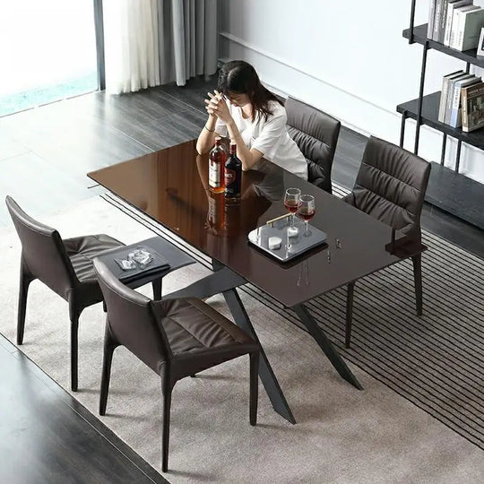 DOMINIC Modern Glass Dining Table