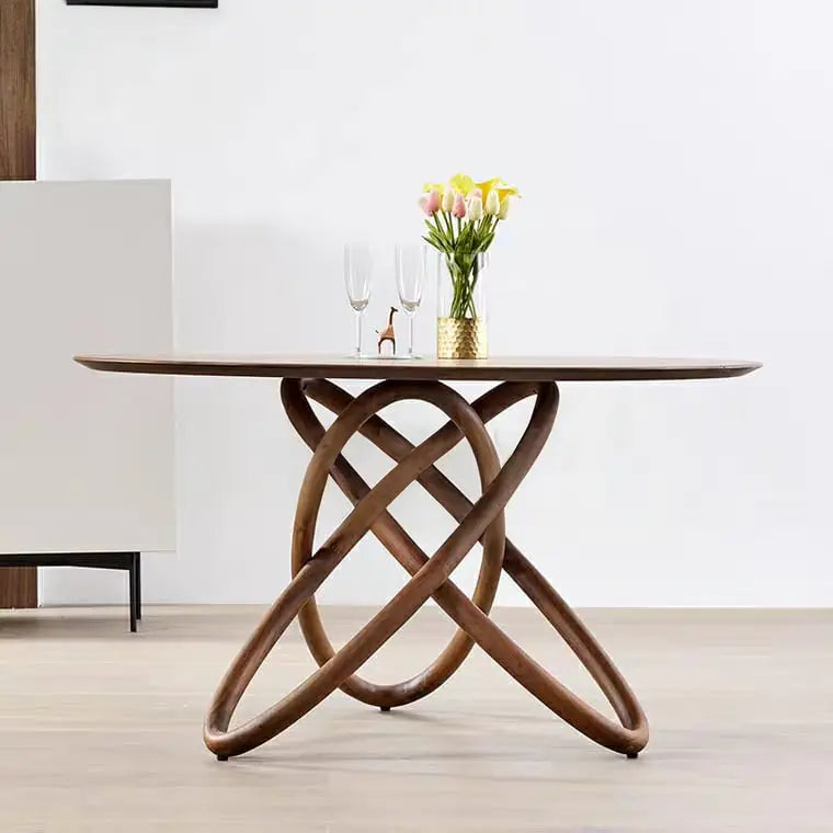 RANGER Postmodern Solid Wood Round Dining Table