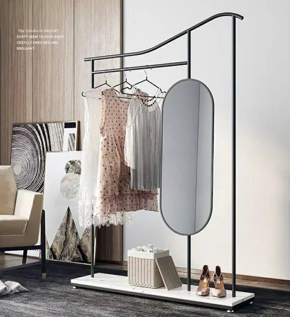 SHAGQ Modern Mirror Clothes Stand