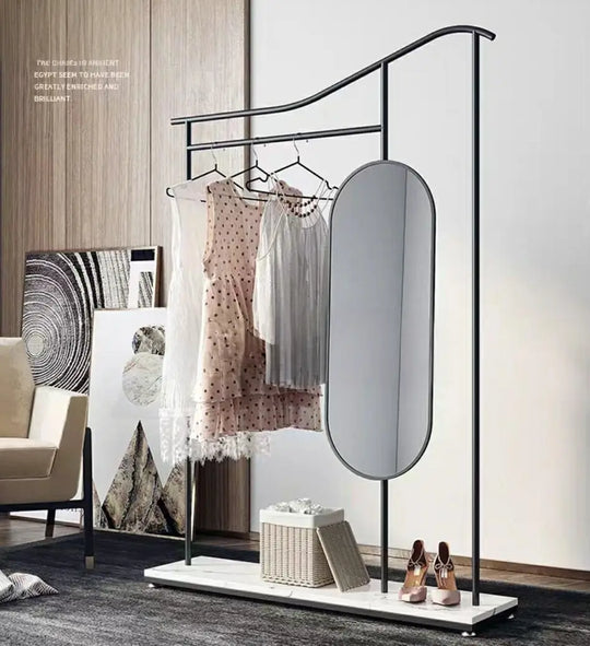 SHAGQ Modern Mirror Clothes Stand