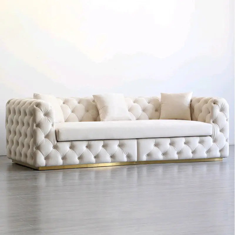 BAYON Victorian Chesterfield Velvet Sofa
