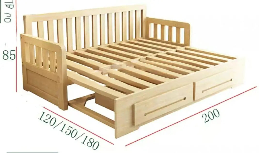 THIERRY Rustic Pull Out Sofa Bed