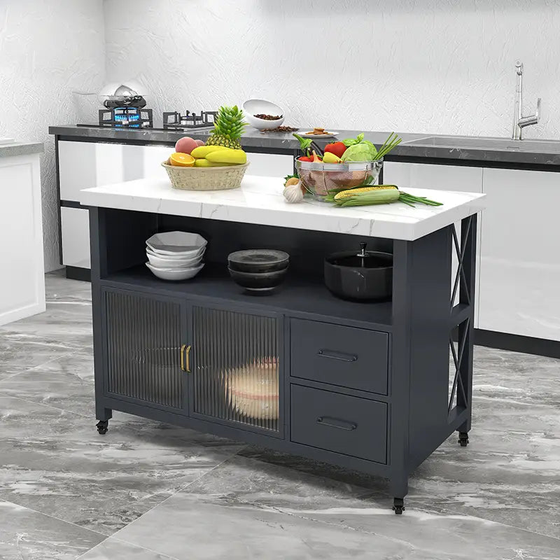 JENN Modern Marble Kitchen Island