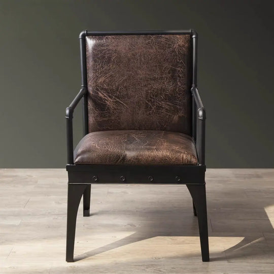 MARCO Industrial Leather Dining Bench