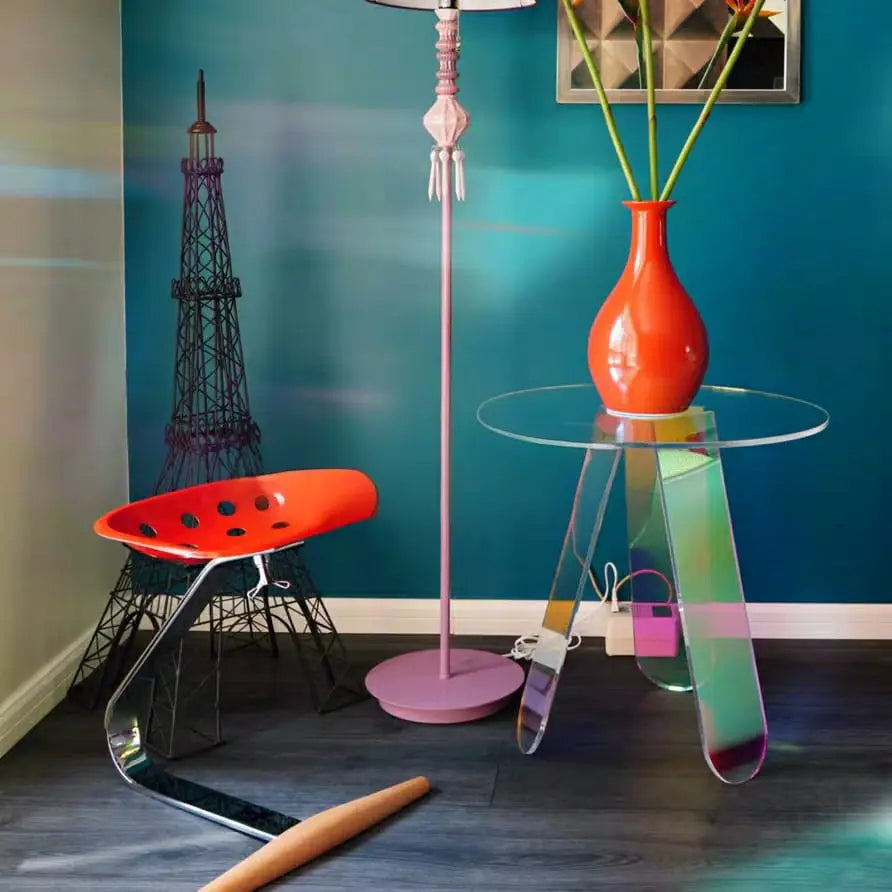 RIDGET Postmodern Iridiscent Side Table