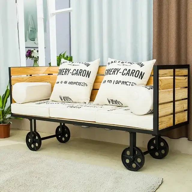 MÁXIMO Industrial Solid Wood Sofa