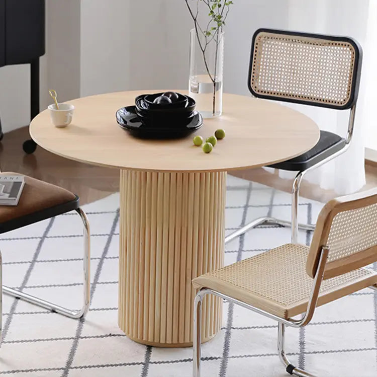 EMILY Japandi Solid Wood Round Dining Table