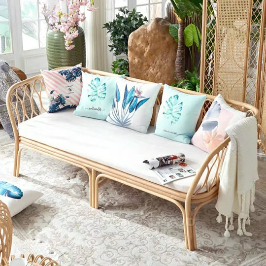 ANGELTAIL Vintage Rattan Sofa