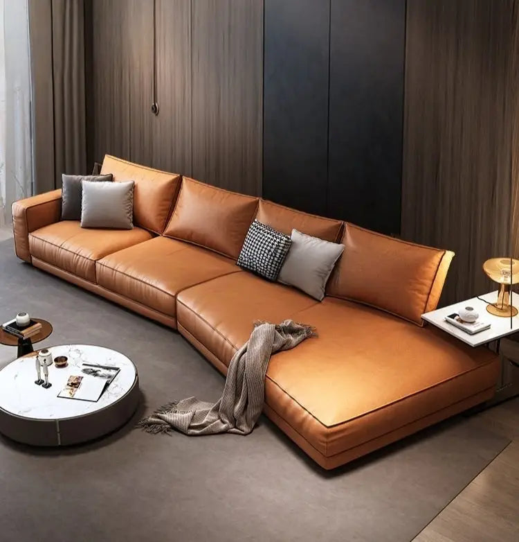 BURBON Modern Leather Sofa