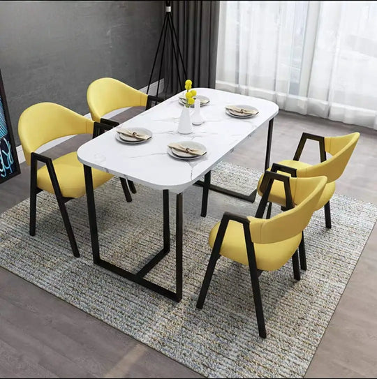 HORNET Modern Marble Dining Table & Chairs
