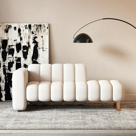 CAL Modern Velvet Ottoman