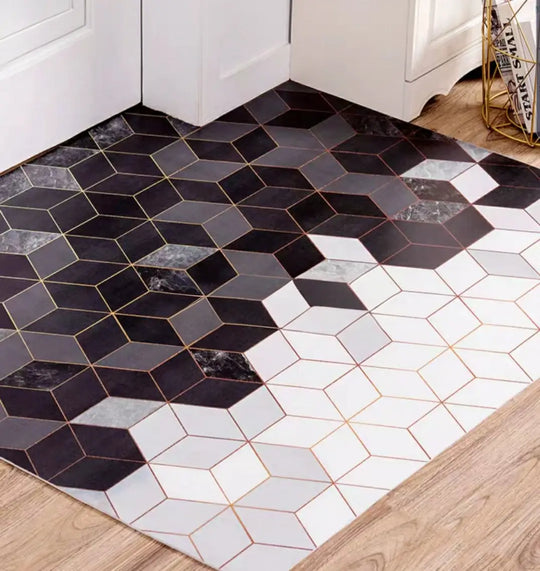 ALAN Modern Hexagon Entryway Floor Rug