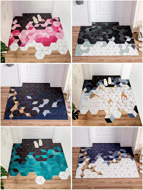 ALAN Modern Hexagon Entryway Floor Rug