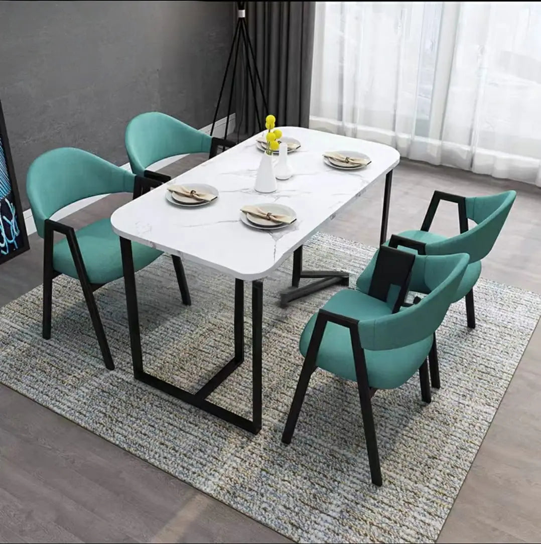 HORNET Modern Marble Dining Table & Chairs