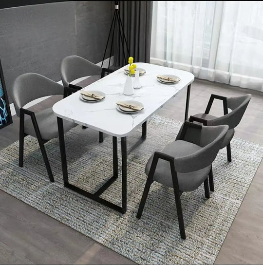 HORNET Modern Marble Dining Table & Chairs