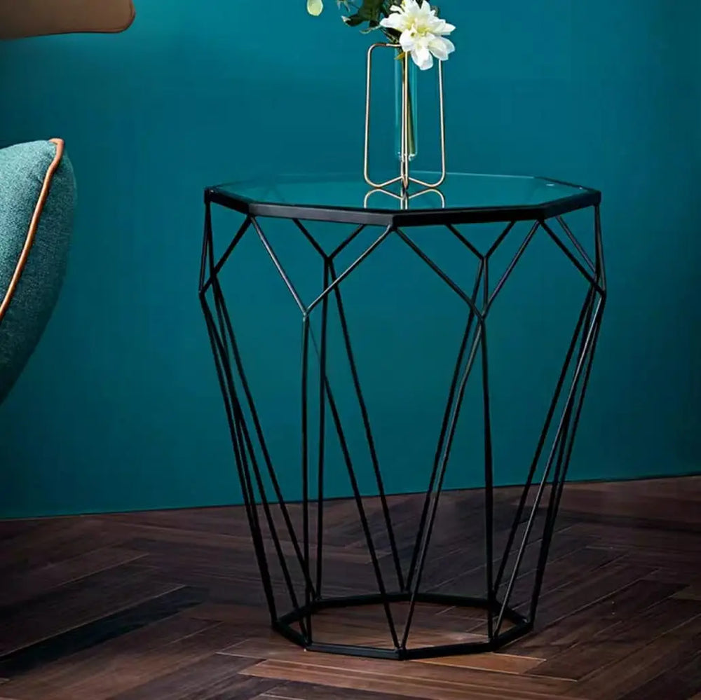 ALVERES Modern Wireframe Side Table