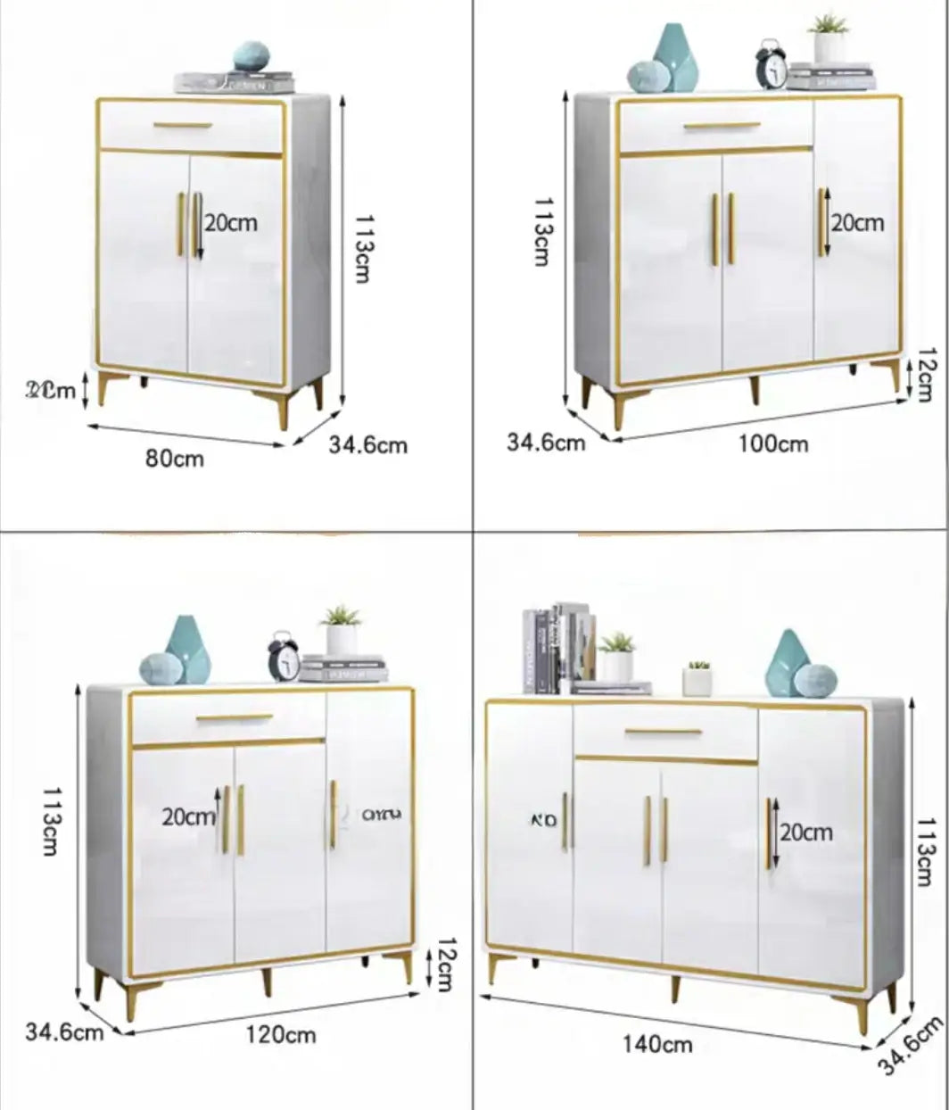 MAX Modern Glossy Shoe Cabinet