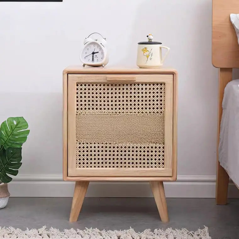 JFK Rustic Solid Wood Bedside Table