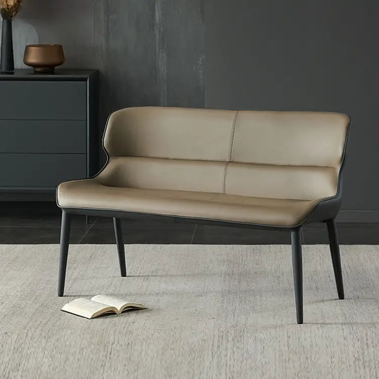 AMAURY Modern Leather Dining Bench & Chairs